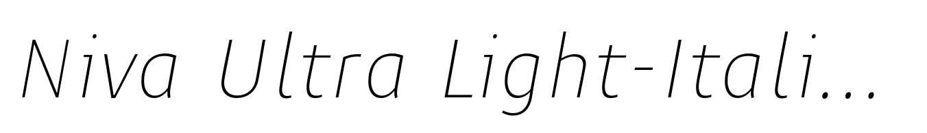 Niva Ultra Light-Italic Condensed